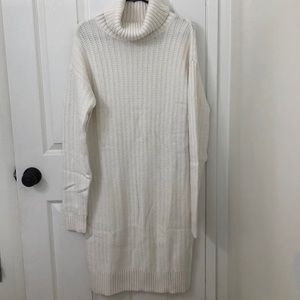 NWT Banana Republic sweater dress white M tall